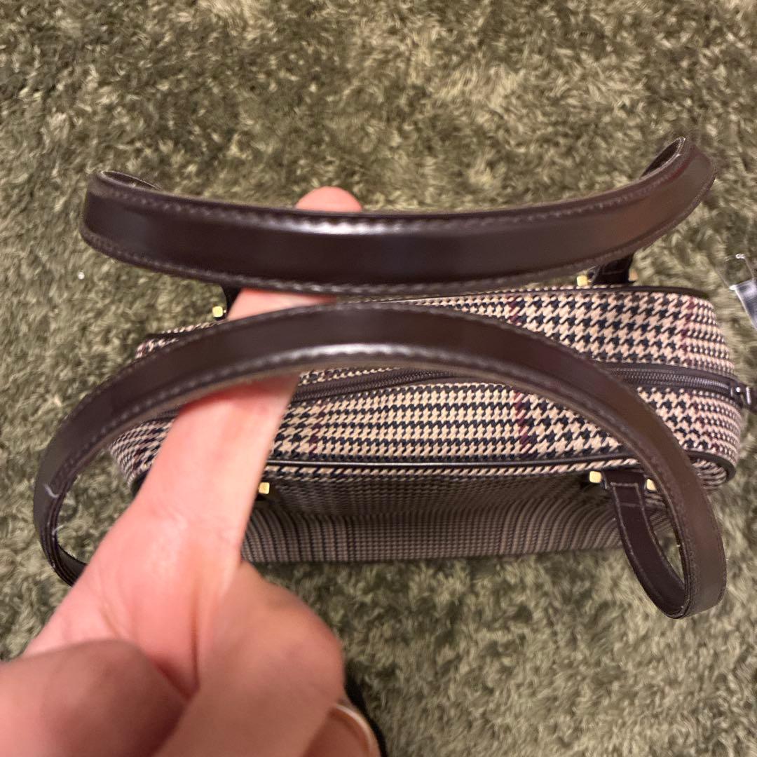 美品✨ラルフローレン 千鳥格子 ハンドバッグ ショルダーバッグ 持ち手長め
