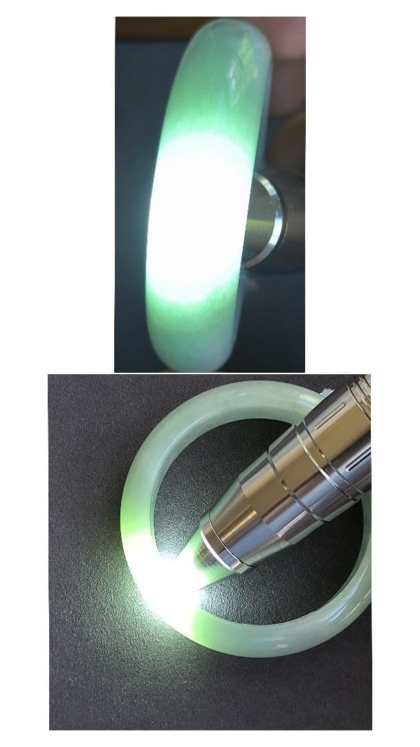 はち【鑑別書付】ミャンマーアイス翡翠のバングル（57～58ミリ）8771