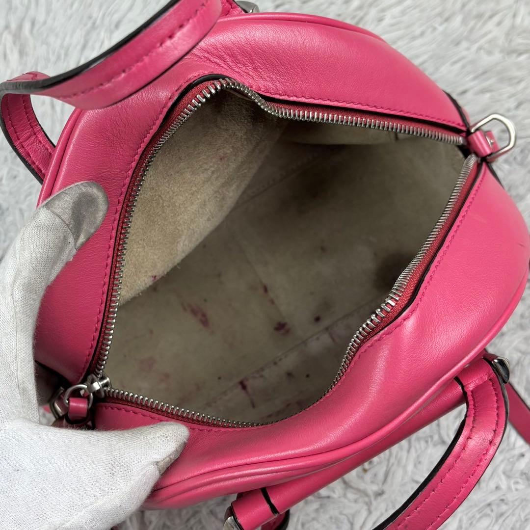 美品 ジミーチュウ レザー 2way 金具 ショルダーバッグ 斜め掛け ピンク
