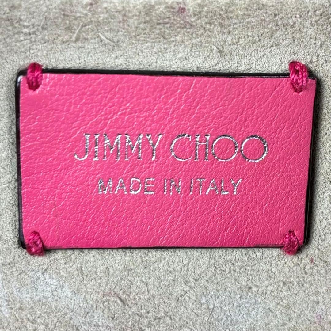 美品 ジミーチュウ レザー 2way 金具 ショルダーバッグ 斜め掛け ピンク