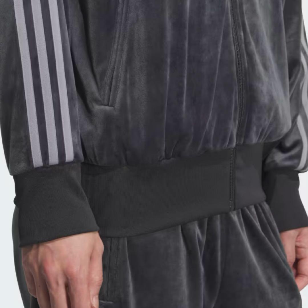 限定特価 完売 アディダス トラックトップ ベロア ダークグレー 2XL