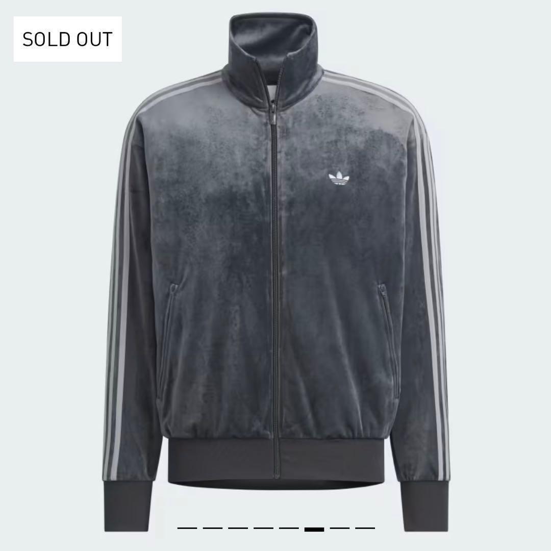 限定特価 完売 アディダス トラックトップ ベロア ダークグレー 2XL