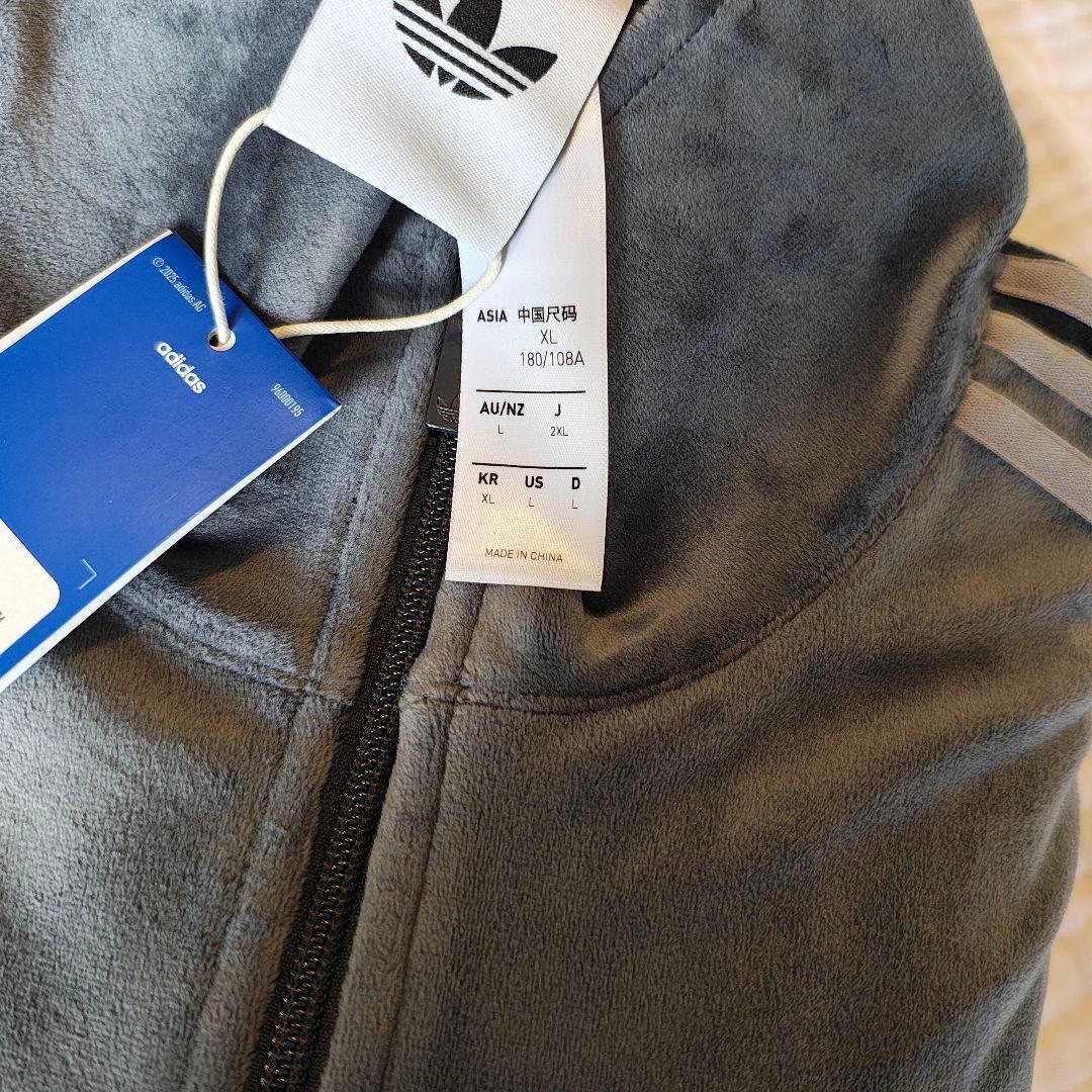 限定特価 完売 アディダス トラックトップ ベロア ダークグレー 2XL