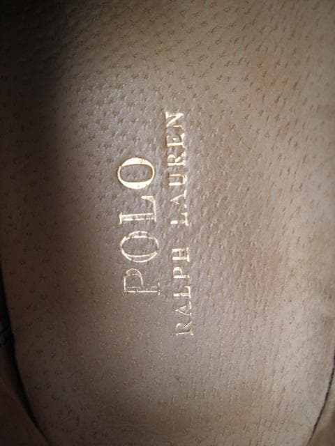 ポロラルフローレンブラウン レザーモカシンシューズ9.5D(27.5cm)細身