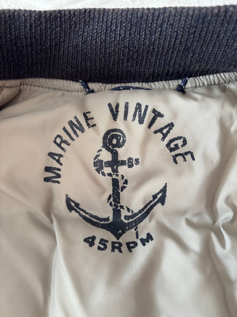 45RPM ダウンベスト 2 MARINE vintage umi NAVY