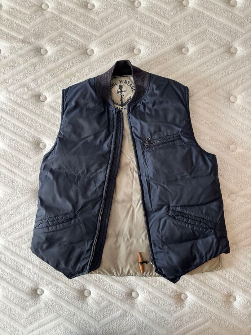 45RPM ダウンベスト 2 MARINE vintage umi NAVY