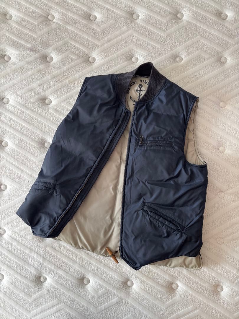 45RPM ダウンベスト 2 MARINE vintage umi NAVY