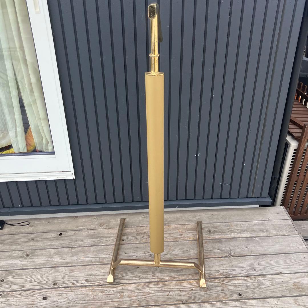 北欧レトロ アイアンフレーム 斜めがけポールハンガー ハンガーラック ゴールド