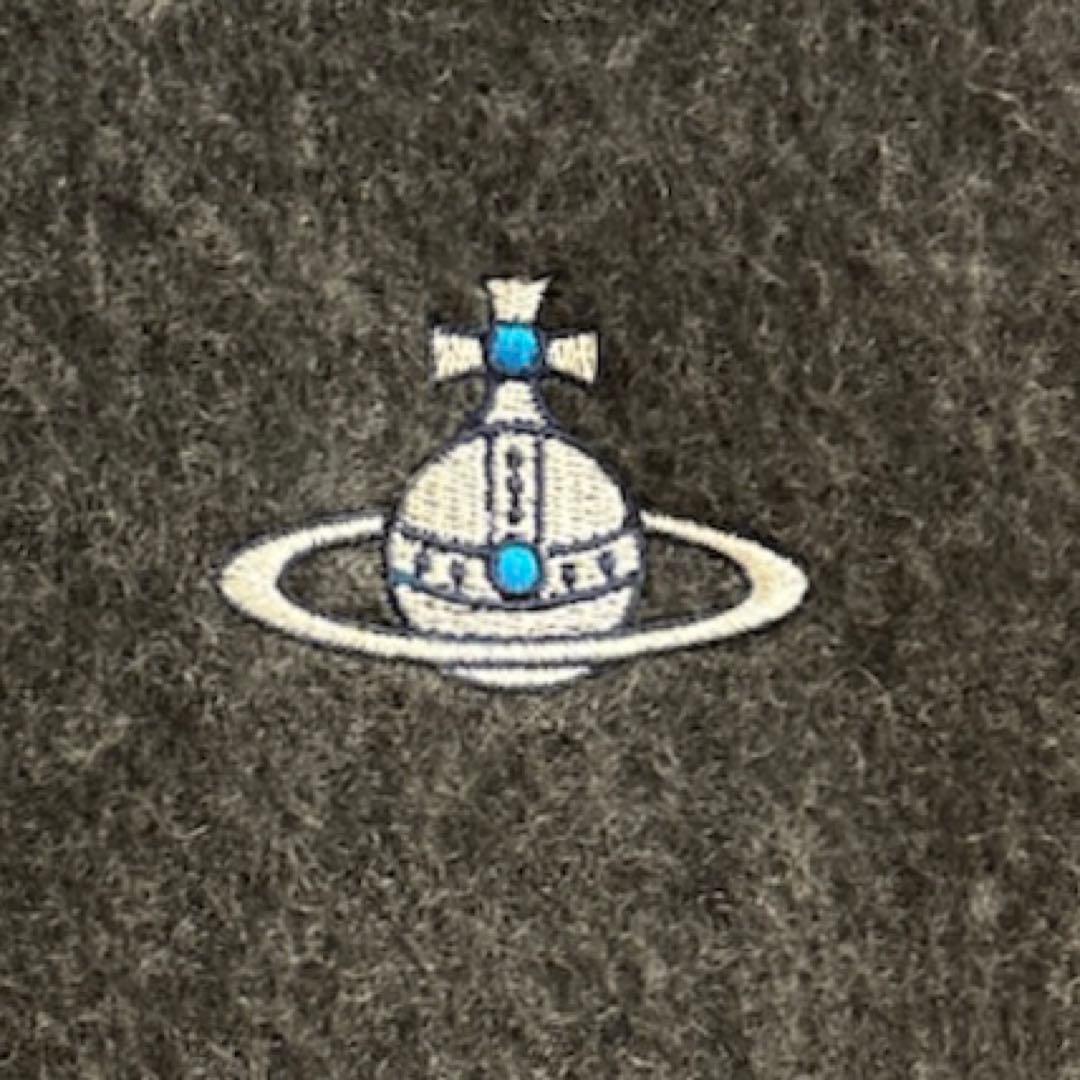 ヴィヴィアンウエストウッド マフラー オーブロゴ刺繍 カシミヤ100%