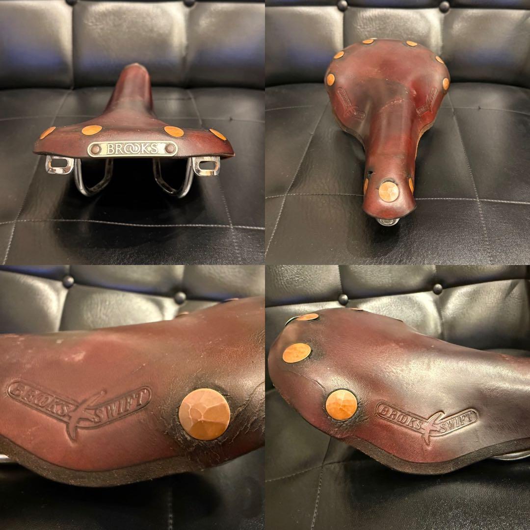 BROOKS ブルックス　レザーサドル　ブラウン茶