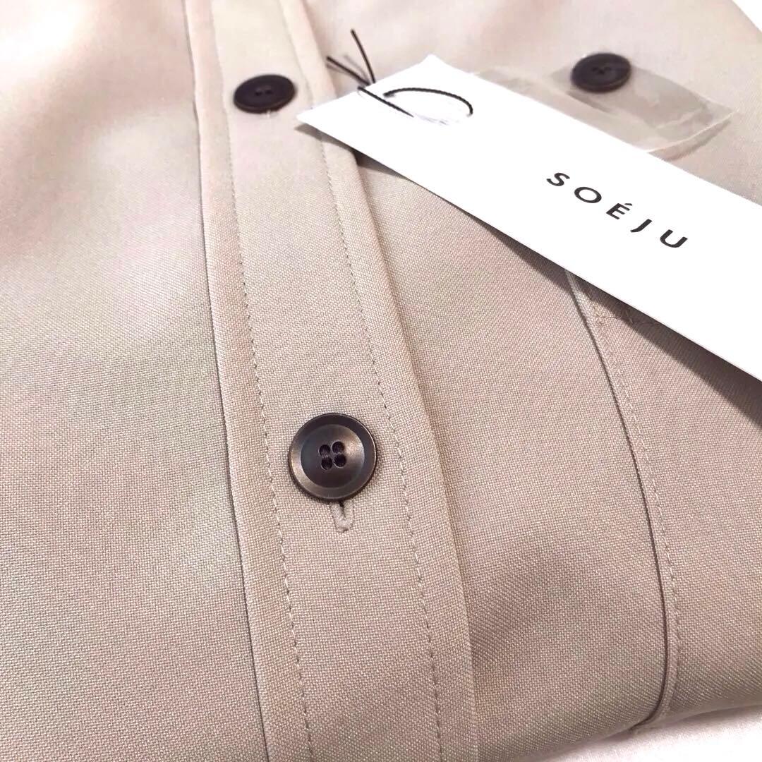 SOEJU ソフトオックスシャツワンピース　XS ベージュ