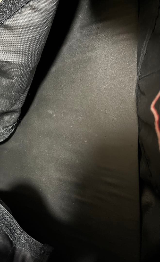 JORDAN NIKE 【90s未使用タグ付銀タグ】ボストンバッグ黒赤　刺繍ロゴ