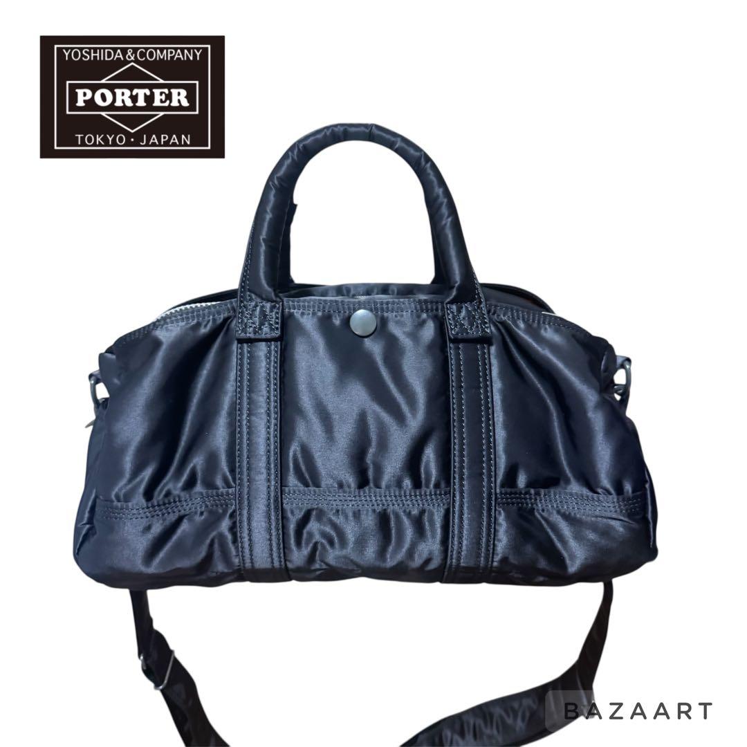 PORTER ポーター タンカー 2WAY ミニドラムバッグ 黒ブラックダッフル