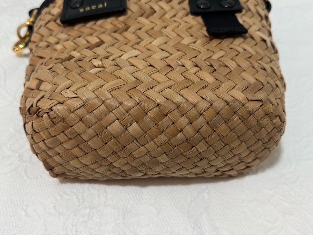 最終値下げ　SACAI ハイブリッド　マルシェ　マイクロ　バッグ　カゴバッグ