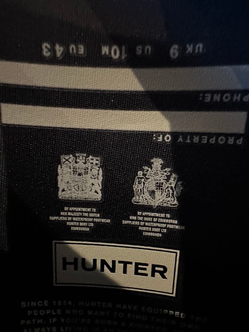 ハンター　レインシューズ　サイズ28センチ