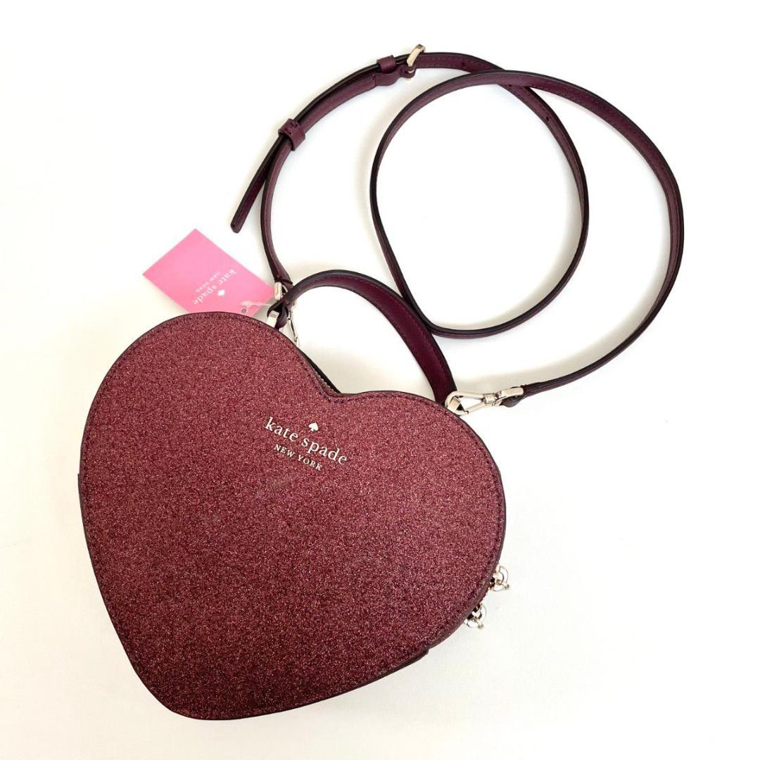 N*中様 ケイトスペード ショルダーバッグ 斜め掛け ハート グリッター レディ
