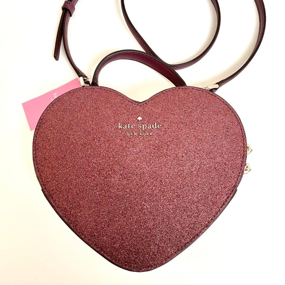 N*中様 ケイトスペード ショルダーバッグ 斜め掛け ハート グリッター レディ
