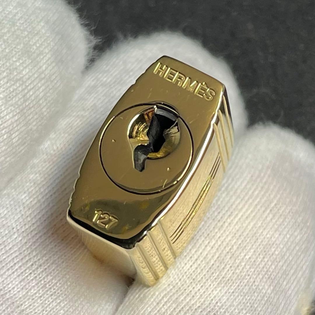 【美品】エルメス K24ゴールドメッキ パドロック カデナ リペア品 127番