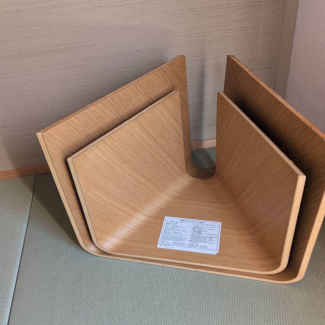 無印良品　重なるテーブルベンチ　オーク材　成形合板　廃盤　入手困難