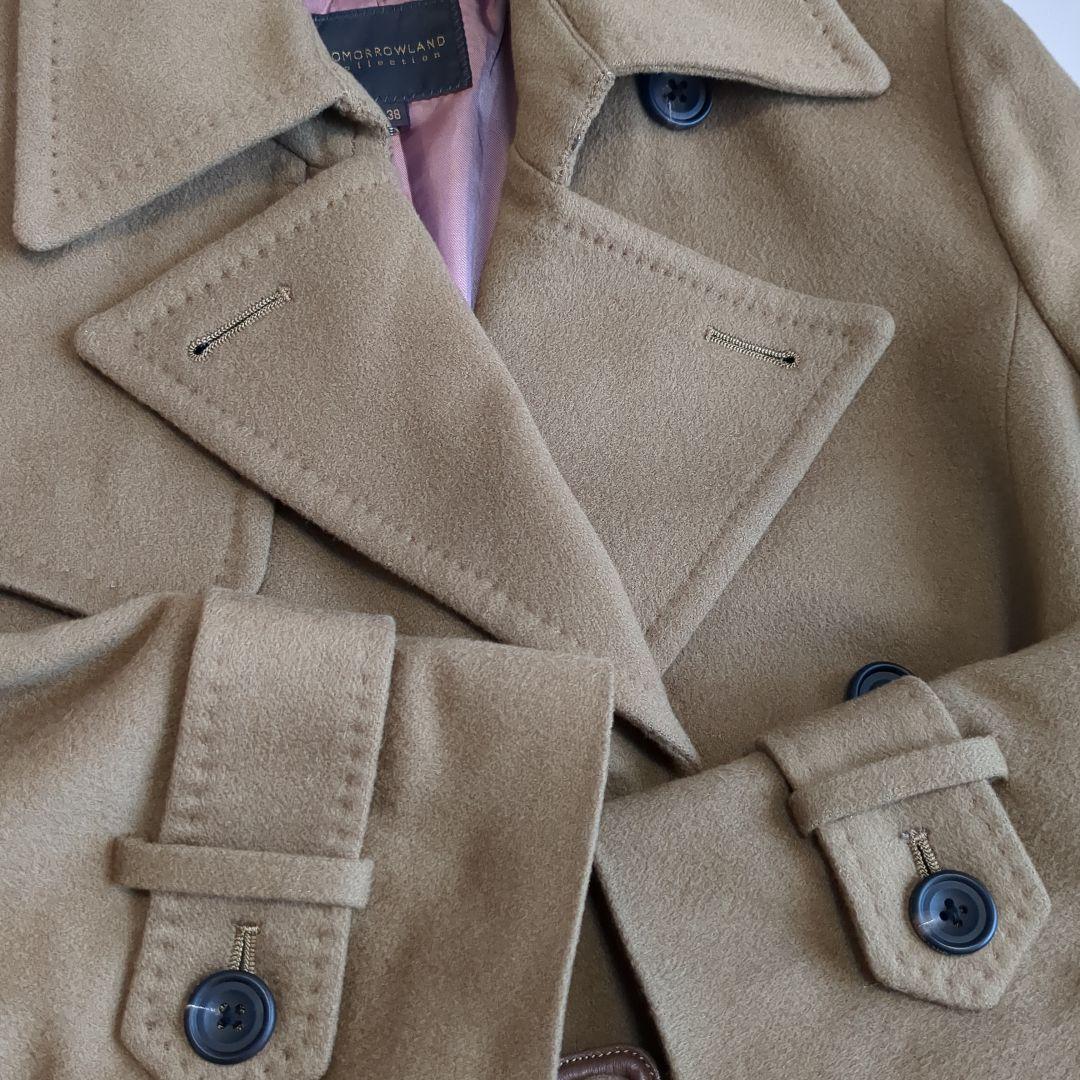 美品　トゥモローランド ロングコート カシミヤ100% ベルト ベージュ M