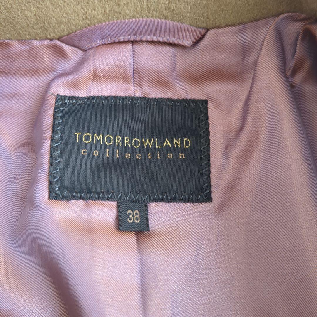 美品　トゥモローランド ロングコート カシミヤ100% ベルト ベージュ M