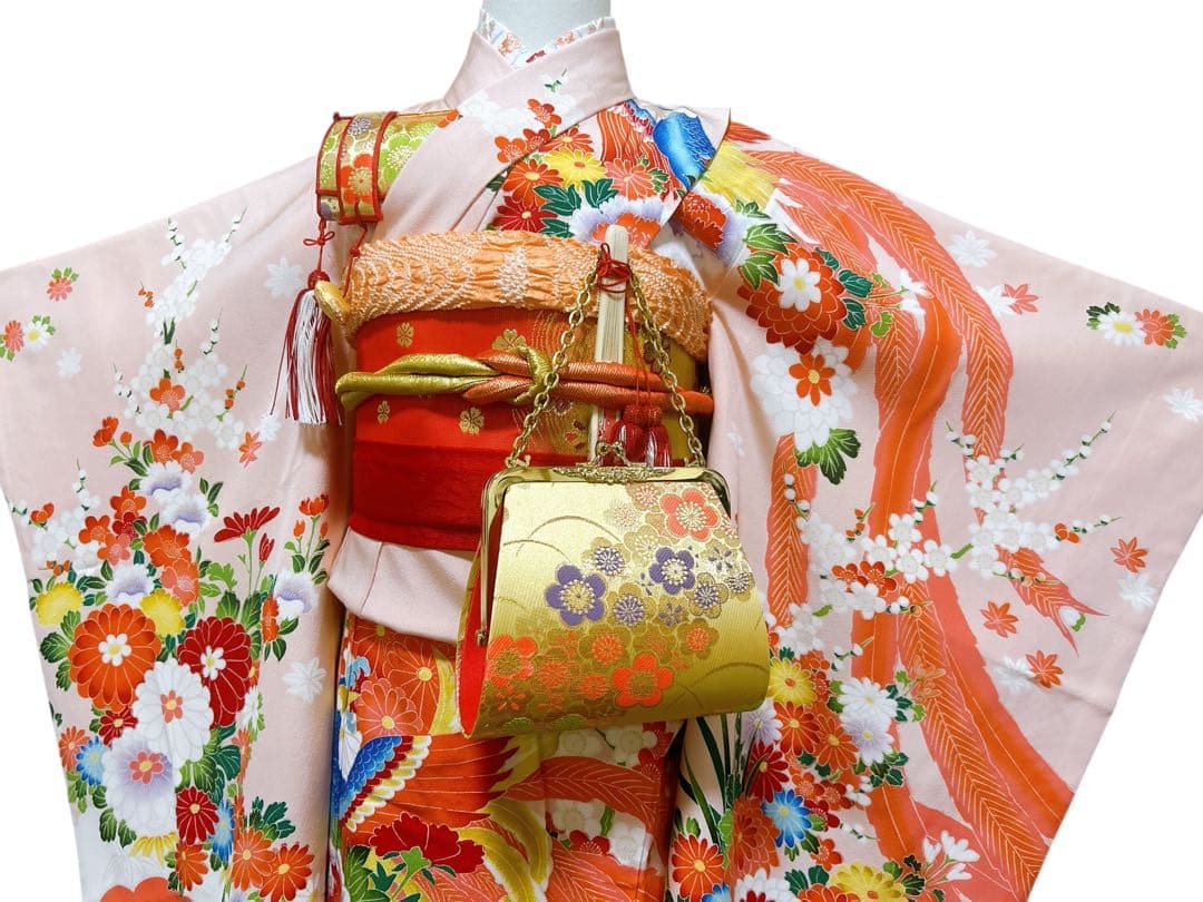 豪華友禅♡七五三　7歳　女の子　フルセット　正絹　ピンク