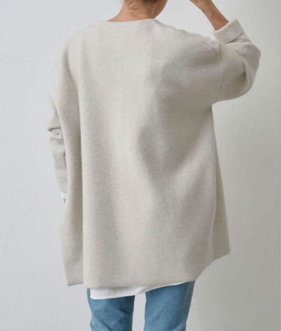 1度のみ着用【BEARDSLEY】 ビアズリー　洗えるニットコート