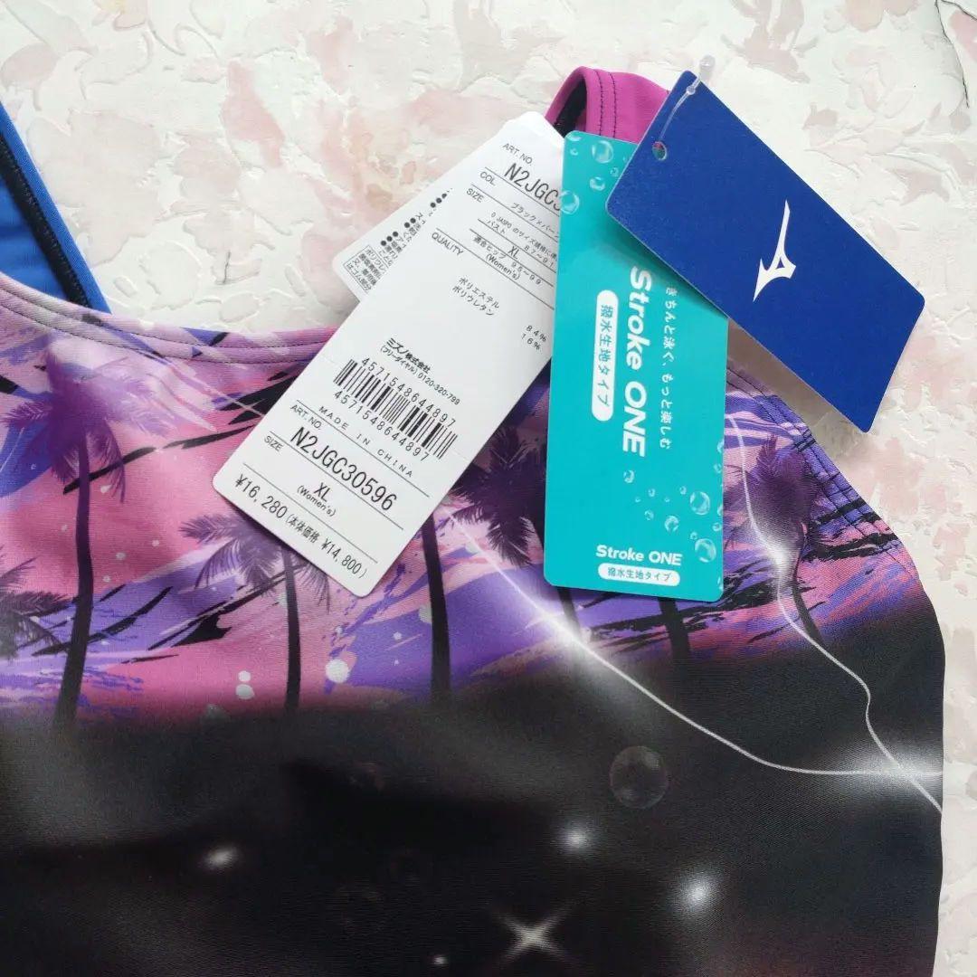 XL 新品 MIZUNO StrokeONE カップ付 練習水着 撥水