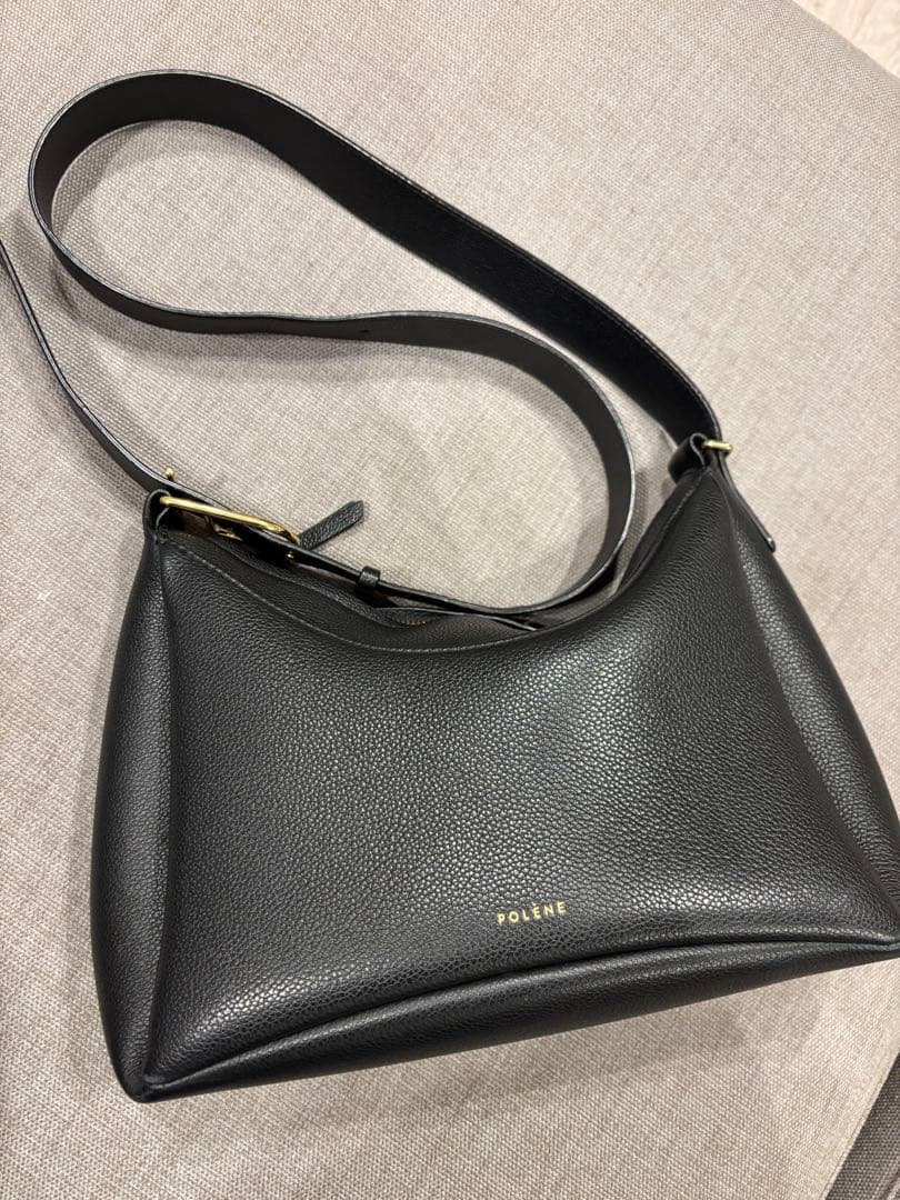 POLÈNE ショルダーバッグ　ハンドバッグ　Umi ブラック　レザー