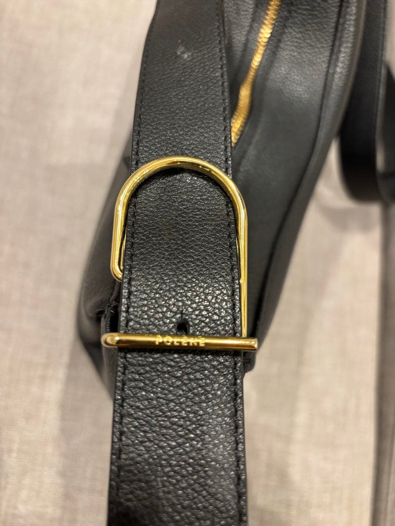 POLÈNE ショルダーバッグ　ハンドバッグ　Umi ブラック　レザー