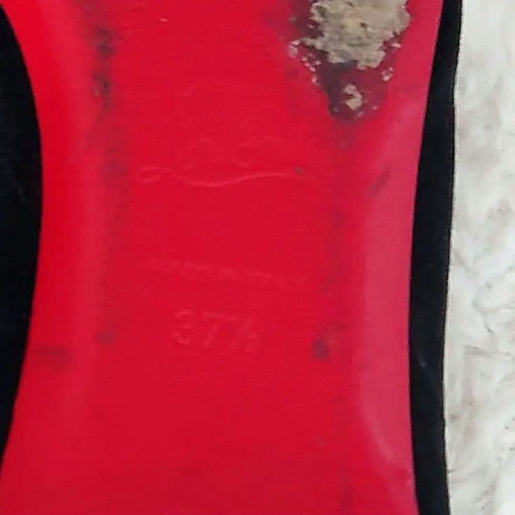 クリスチャンルブタン　ラインストーン　ポールスタッズ　フラットシューズ　24cm