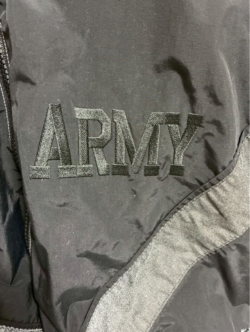 実物 米軍USARMY IPFU フィットネスジャケットDEEP BLACK染め
