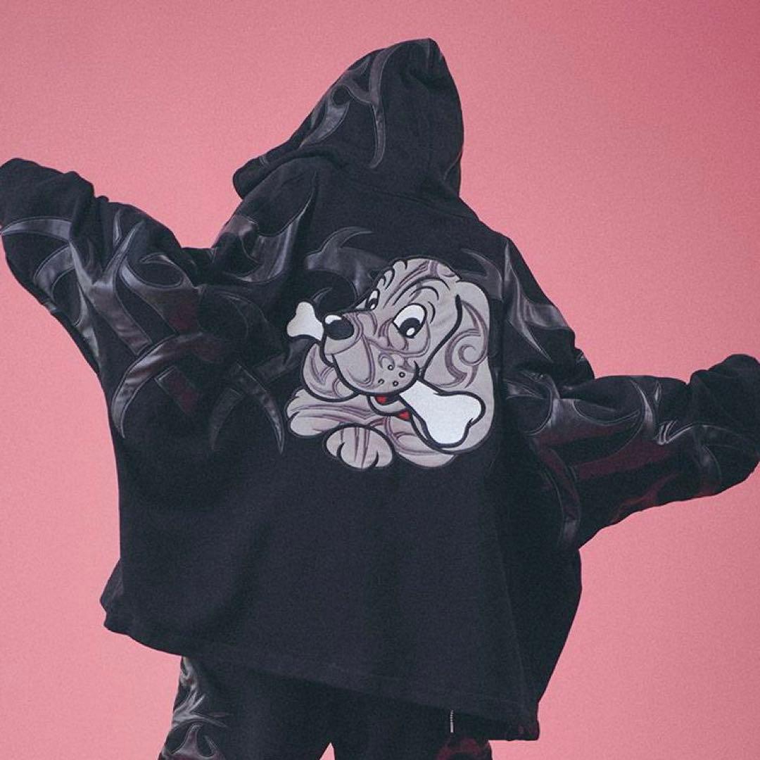 GALFY ガルフィー 部族系ダブダブパーカー ブラック 中型犬