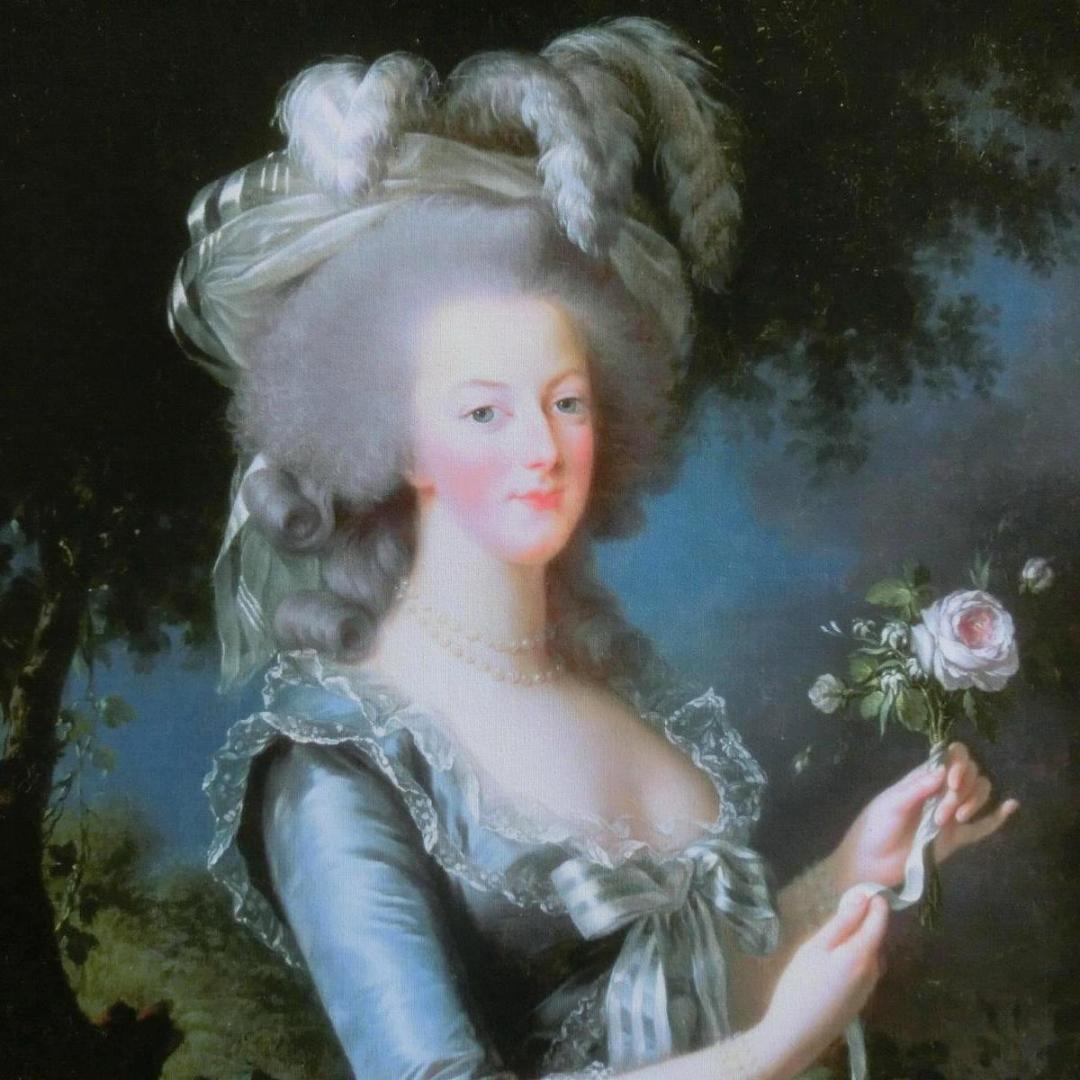 ロココ調　アンティークゴールドフレーム　マリーアントワネット　額絵　103