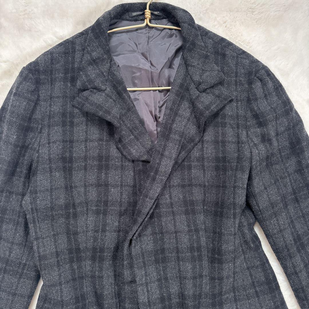 ヨウジヤマモト プリュスノアール ウール ヘム ジャケット サイズ 2 チェック