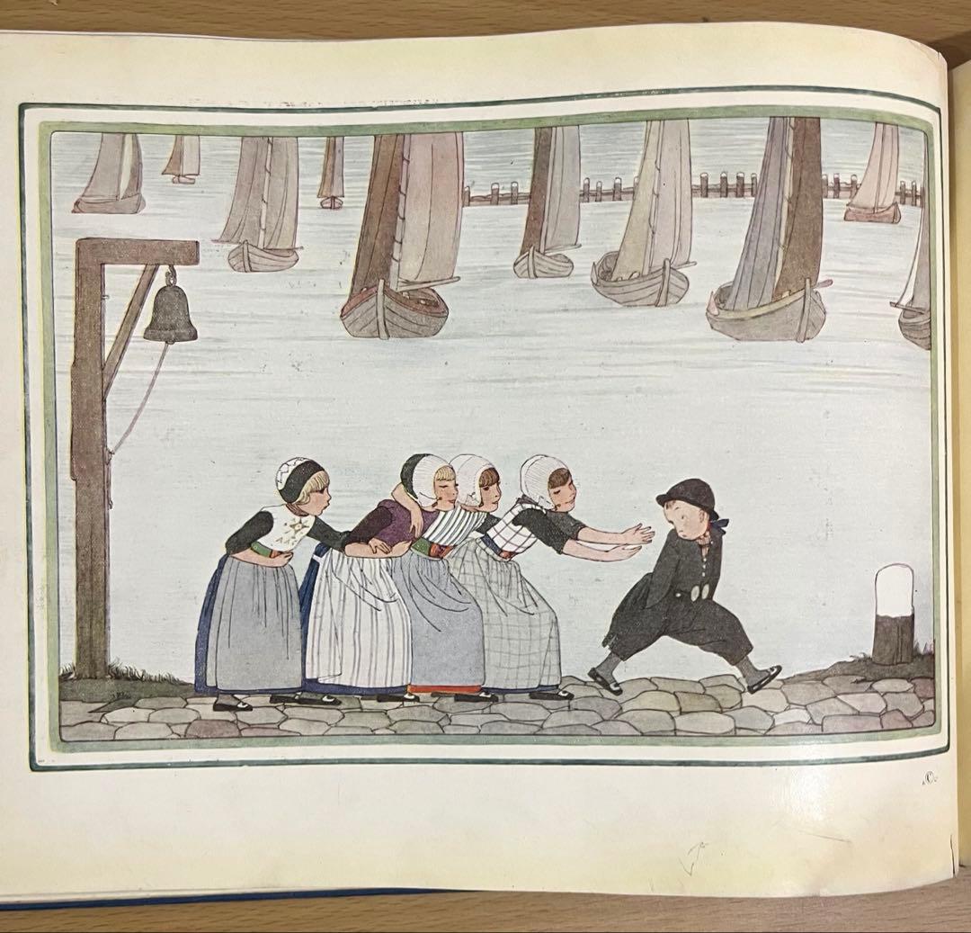 No.317 希少 洋書 古書 ル•メール 絵本 アンティーク オランダ童謡