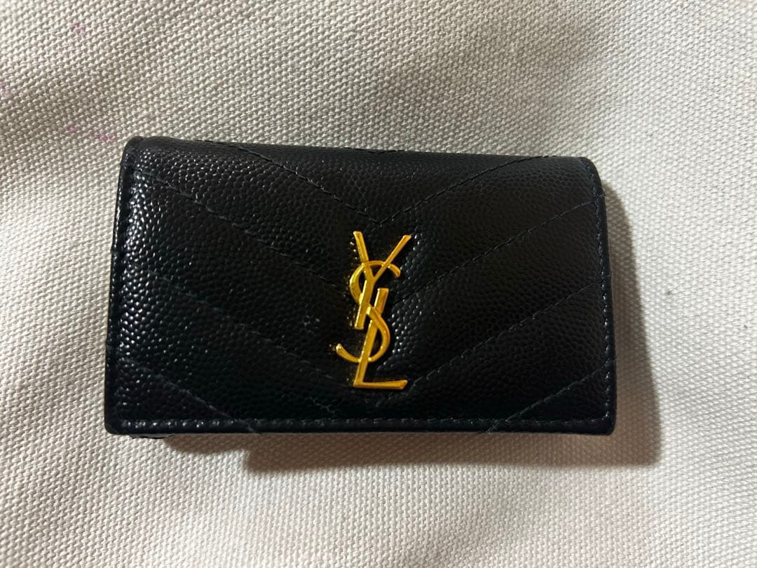 YSL イブサンローラン ブラックレザー キーケース