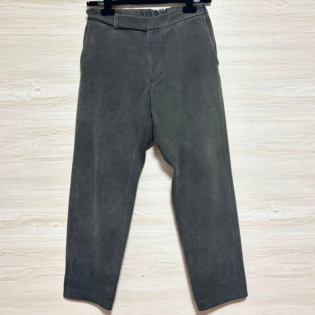 COLINA Sashiko curve Slacks 黒染