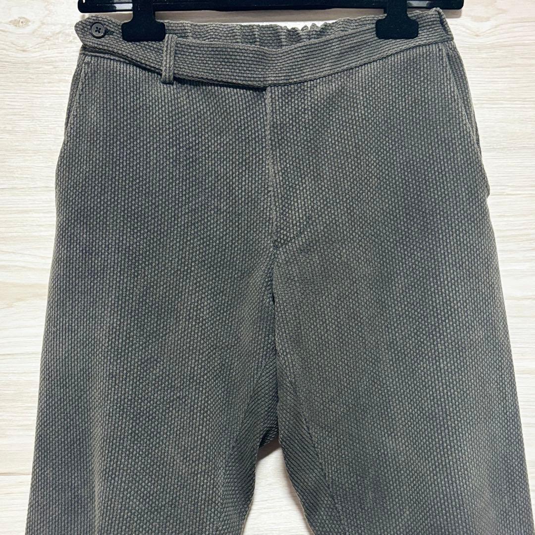 COLINA Sashiko curve Slacks 黒染