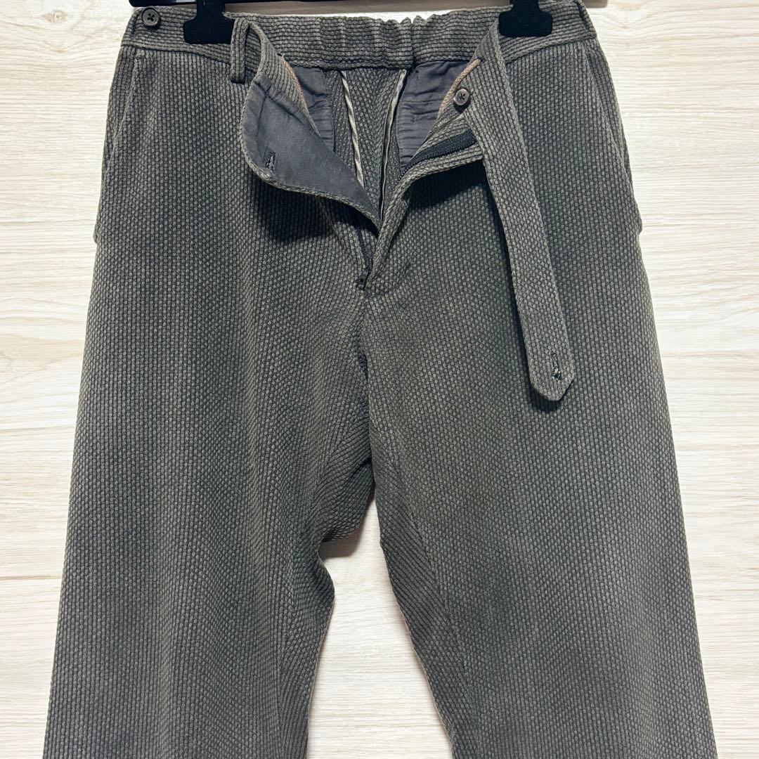 COLINA Sashiko curve Slacks 黒染