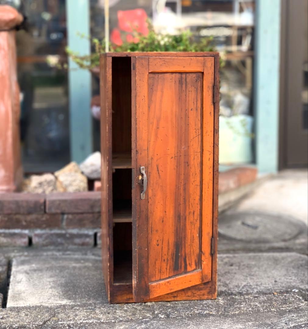 【レトロ】 収納棚 木製 木製箱 インテリア 昭和レトロ 花台 ボックス