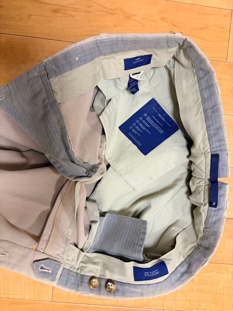 INCOTEX インコテックス　ツータック　インコチノ　コットンスラックス48