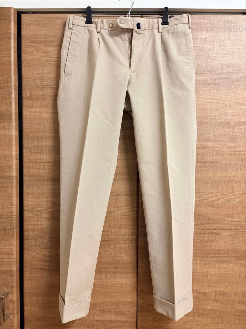 INCOTEX インコテックス　ツータック　インコチノ　コットンスラックス48