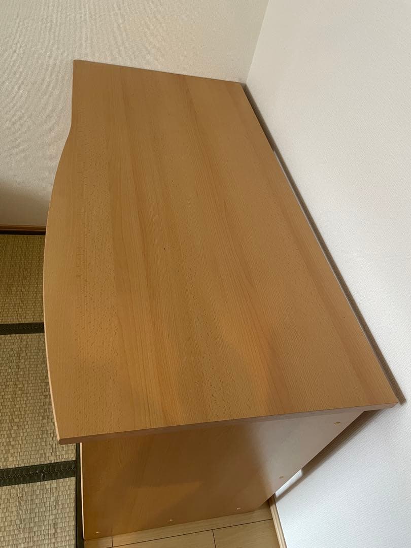 JJ　ナチュラル木製デスク 引き出し付き