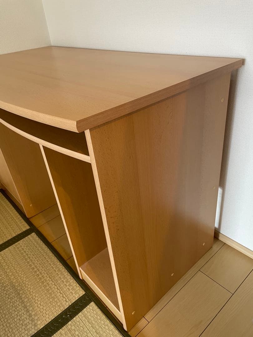 JJ　ナチュラル木製デスク 引き出し付き