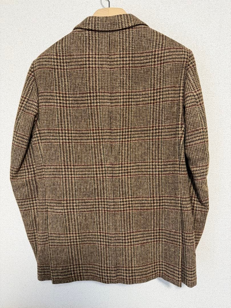 デ・ペトリロ　ブラウン チェック柄 テーラードジャケット　size48