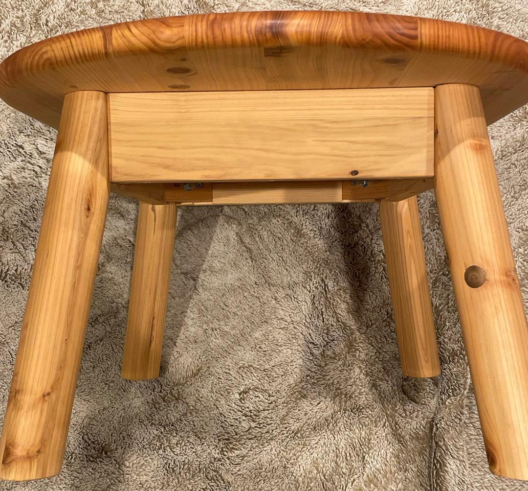 天然ヒノキ　無垢材　ローテーブル　檜