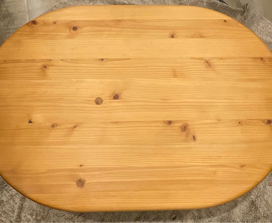 天然ヒノキ　無垢材　ローテーブル　檜