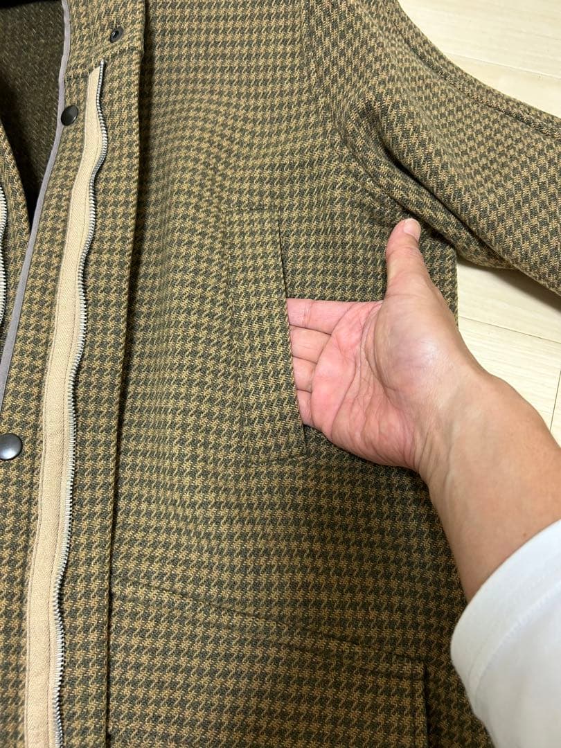 ク*ロ様 DRIES VAN NOTEN チェック柄フード付きアウター