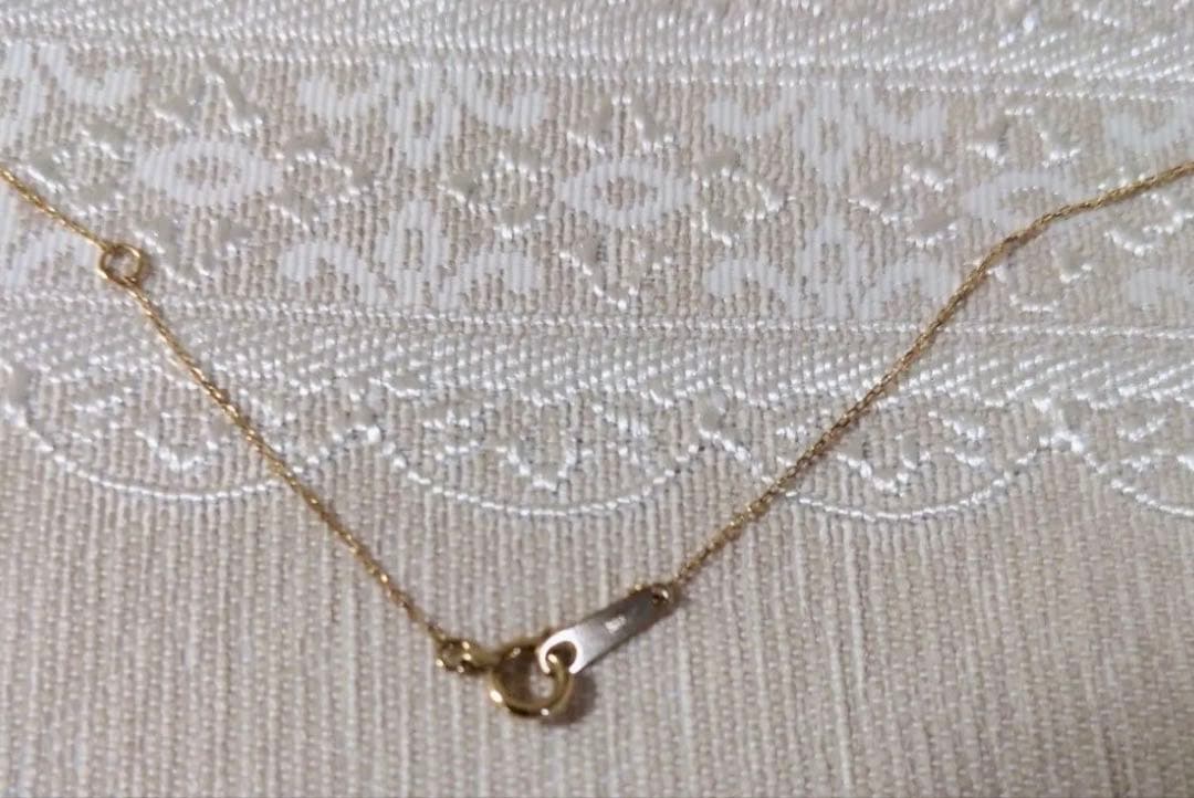 未使用K18エメラルド・ダイヤモンドクローバーネックレス